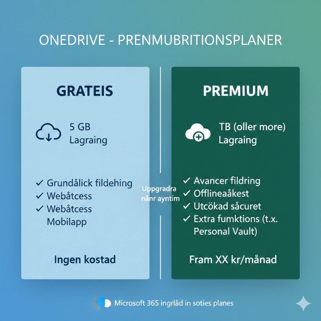 OneDrive prenumerationsplaner