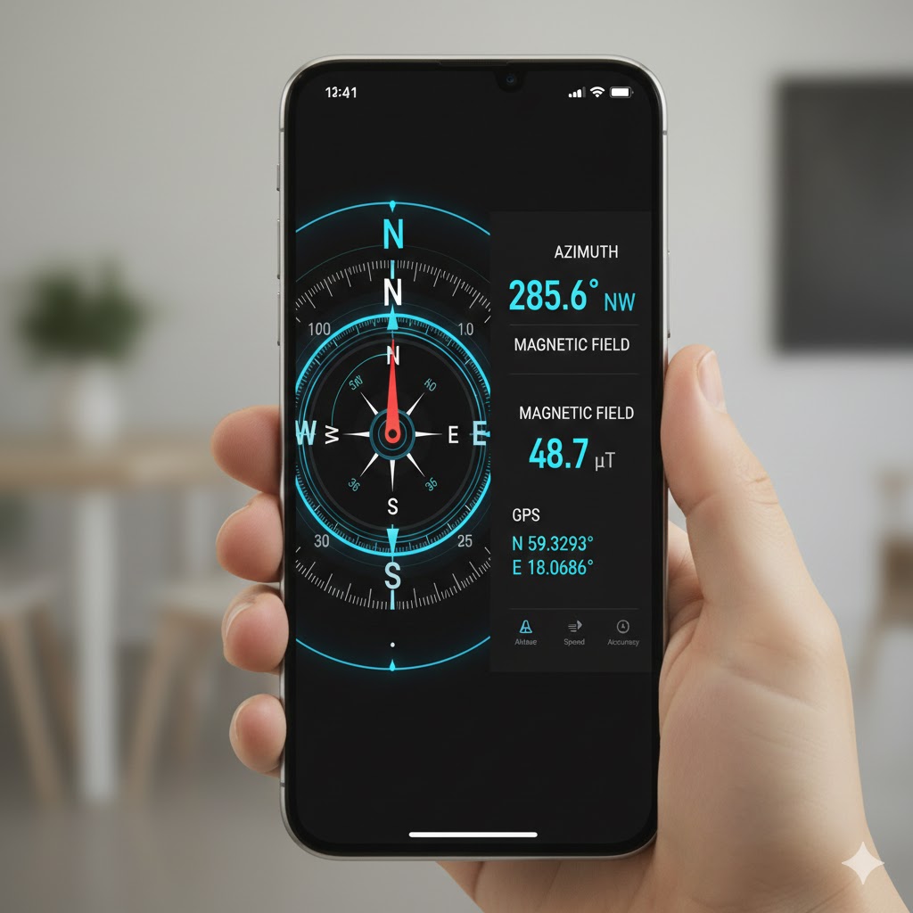 kompass i mobilen avancerade funktioner